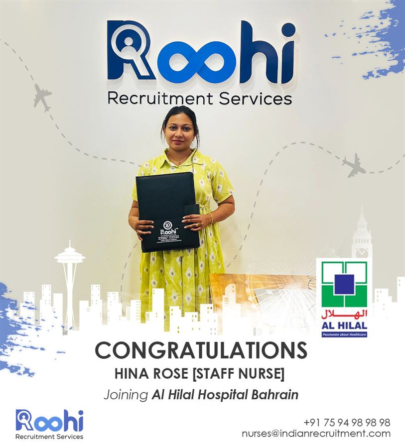 Hina Rose — placed by Roohi at Al Hilal Hospital Bahrain